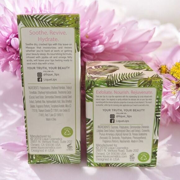 LIQUE -WOMAN OWNED Lip Masque &  Rejuvenating Lip Scrub NEW IN BOX - Picture 3 of 6